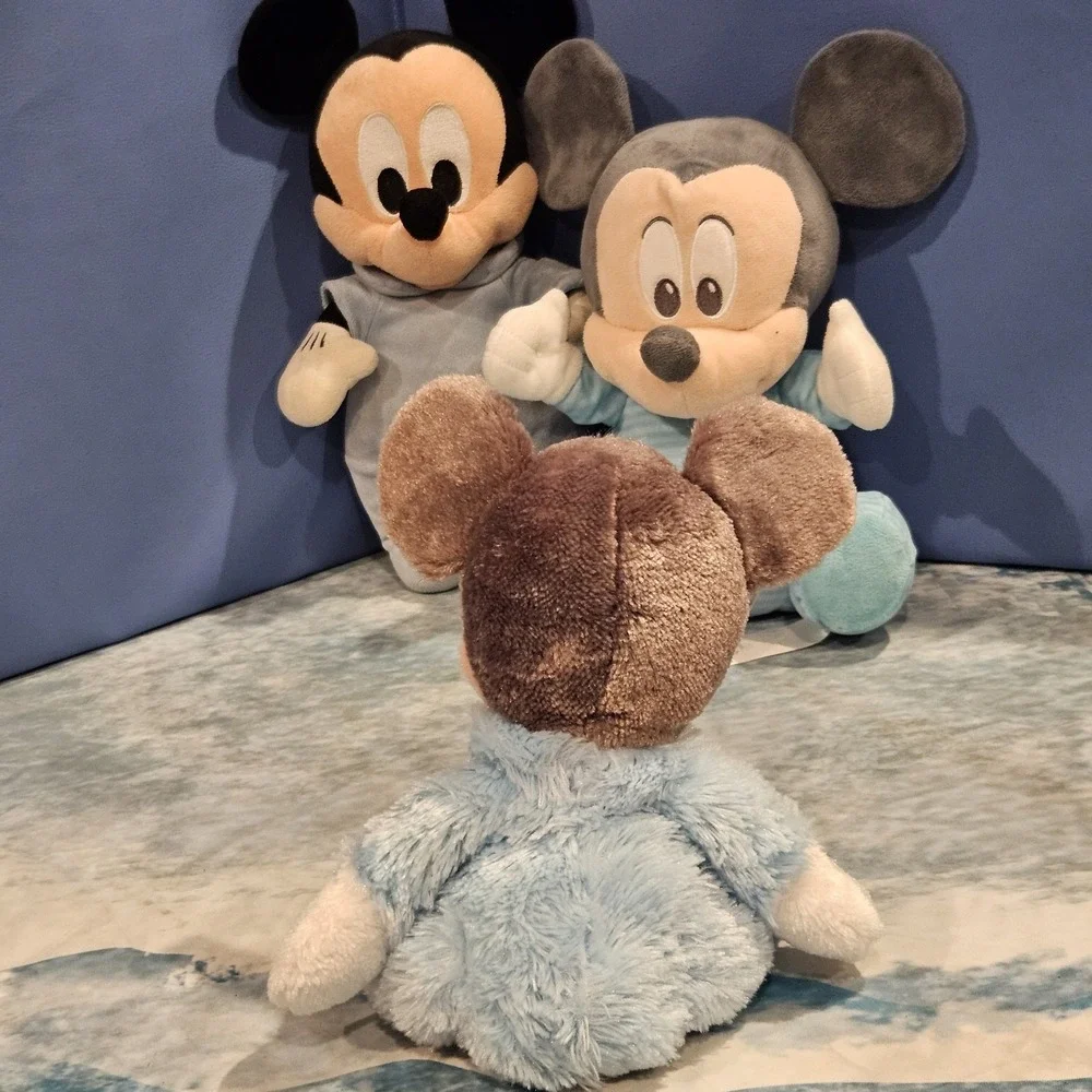 Disney Babies Mickey Plush Bundle 3 Disney Store Disney Parks Baby Mickey Rattle